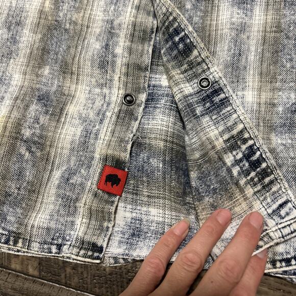 Mountain Khakis Shirt Mens XXL Green Plaid Button Down Distressed Long Sleeve - Picture 2 of 8